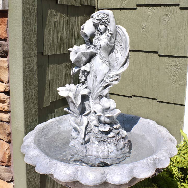 Sunnydaze Decor - Wholesale Outdoor Ornament/Decor - Fairy Flower Solar Water Fountain - 42-Inch