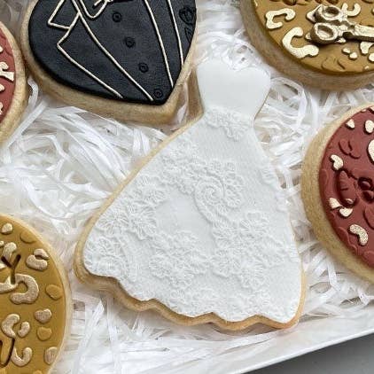 Welshcrafter Design - Vendita all'ingrosso Stampi per biscotti - Goffratrice Texture Mat. Timbro per biscotti. Motivo in pizzo