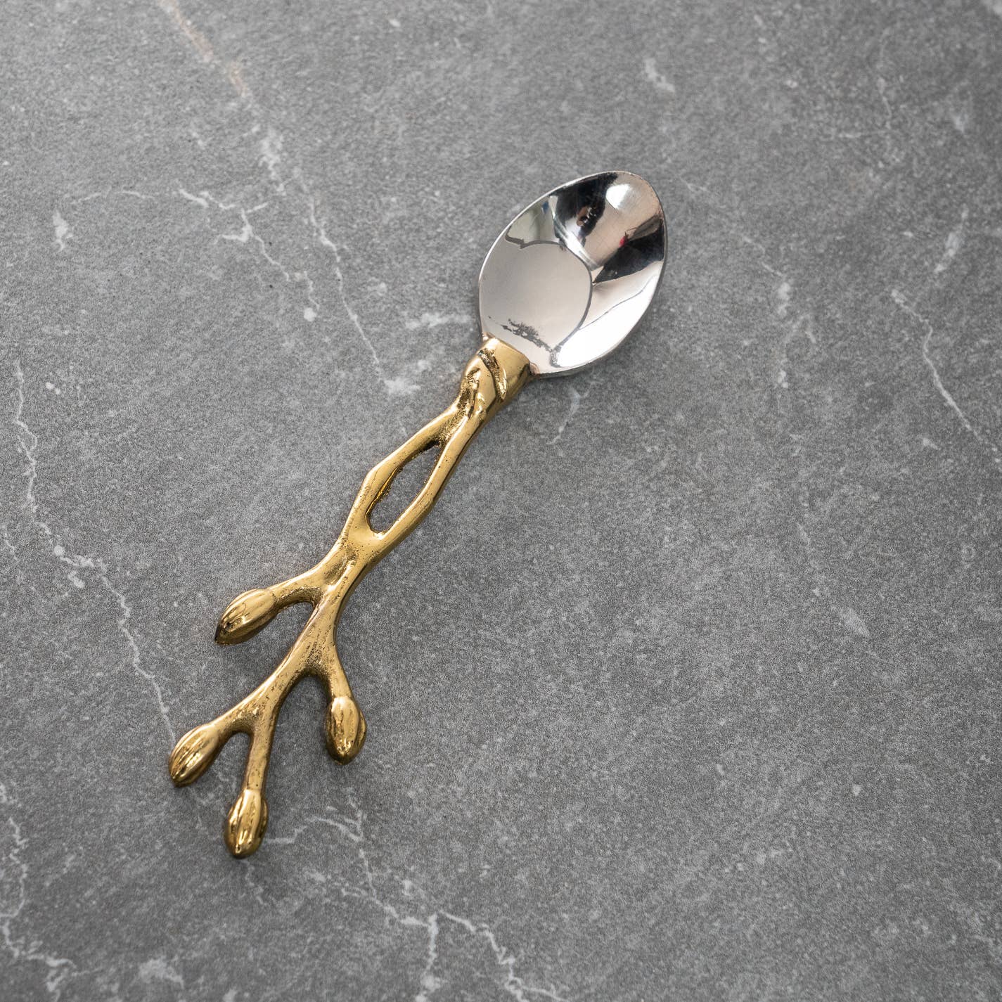 India Handicrafts Inc - Wholesale Kitchen Spoon - Gold Stainless Steel Bud Spoon