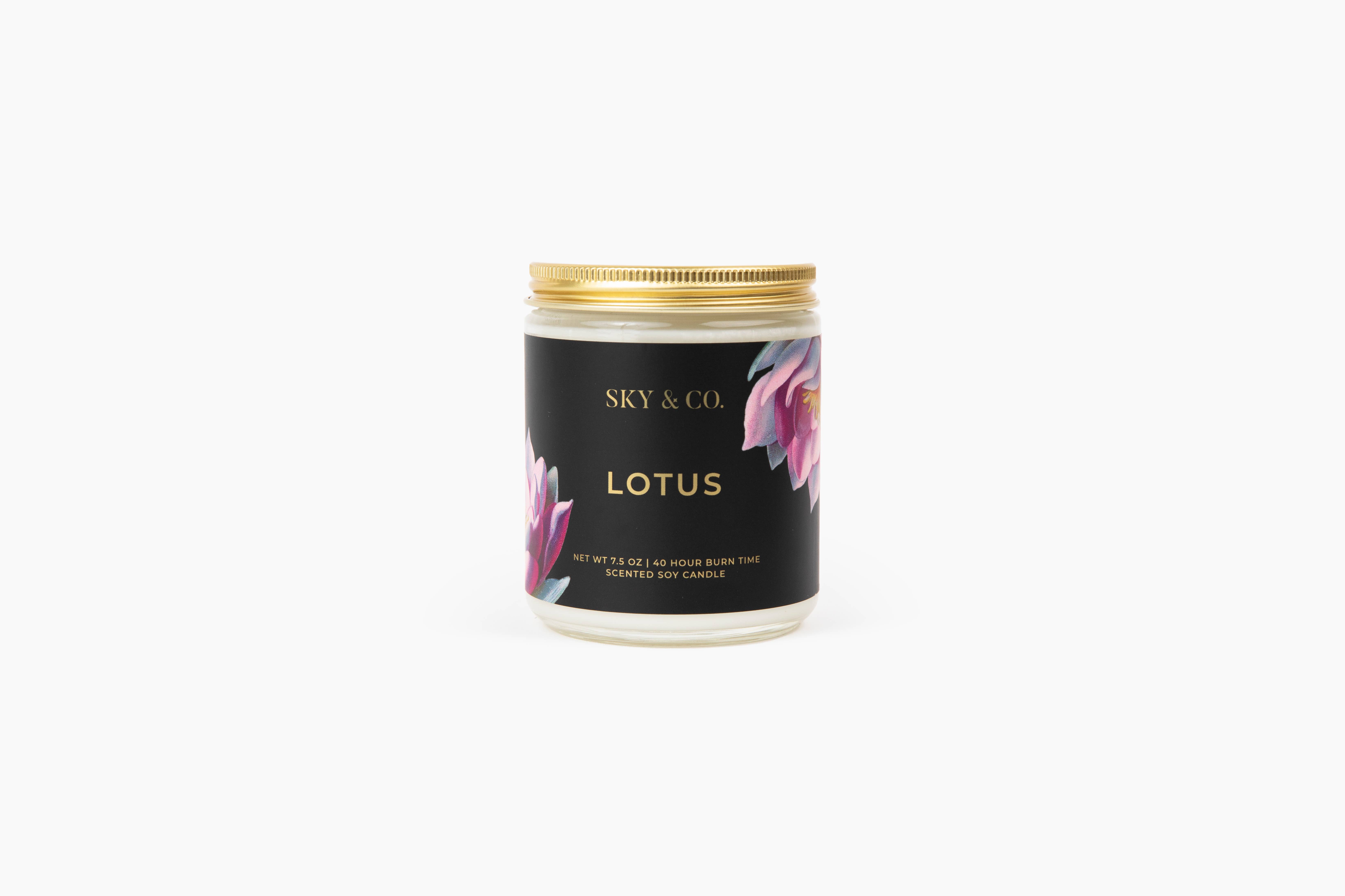 Sky and Company - Wholesale Jar/Filled Candle - Lotus - Soy Candle0