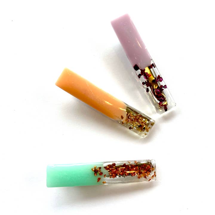 GRL PWR Jewelry – Engroshandel Hårspænde - Dame – Peach Fuzz Sparkle Bar Hårspænde