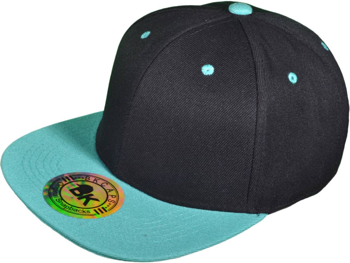 Buck Wholesale - Wholesale Flat Brim Cap - Unisex - Blank Snapback Hats - BK Caps Flat Bill Plain Vintage59