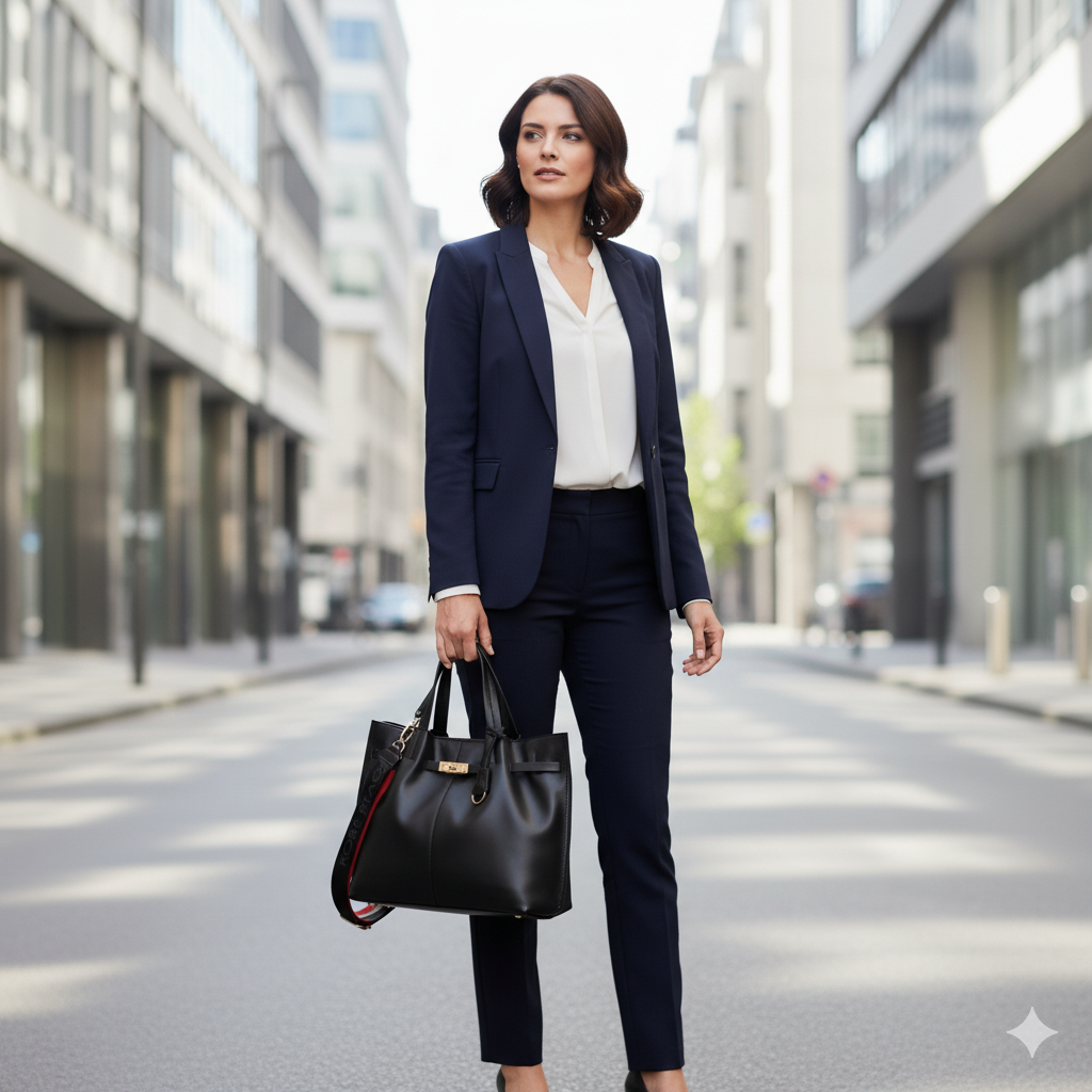 Sable Sveva Maxi leather handbag with organized interior and twist lock closure for wholesale on Faire1