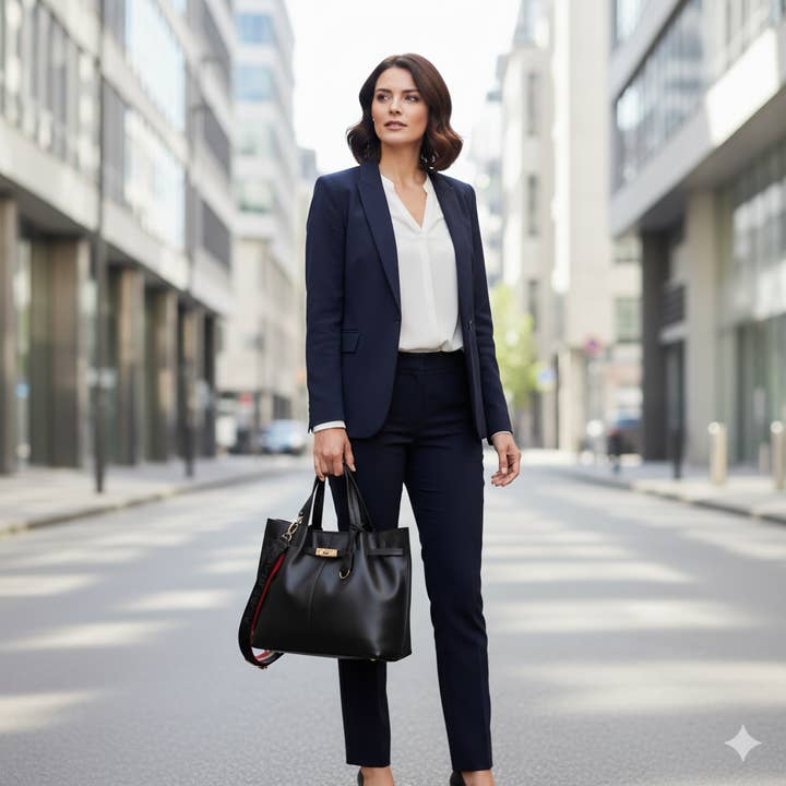 Sable Sveva Maxi leather handbag with organized interior and twist lock closure for wholesale on Faire1