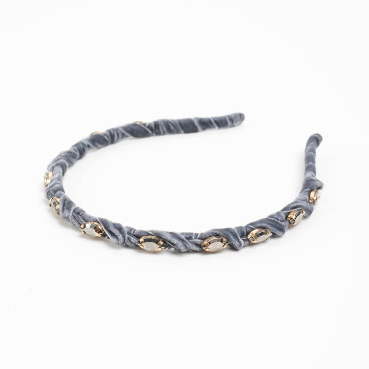 Violet & Brooks - Wholesale Fashion Headband - Women's - Dakota Skinny Velvet Headband