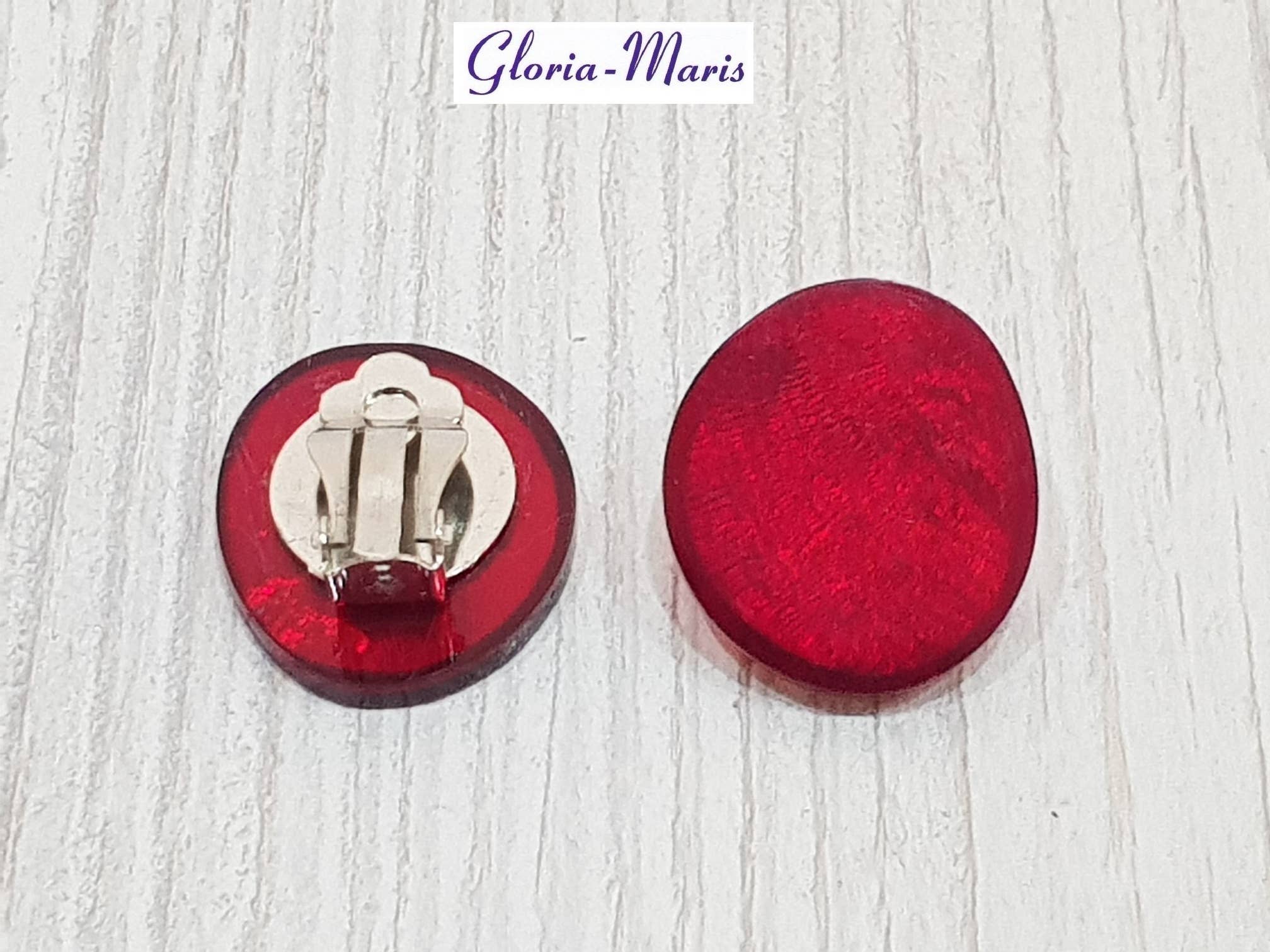 Gloria-Maris - Wholesale Clip-On Earrings - High-quality earclips made of Capiz shells 25mm/CS-0012