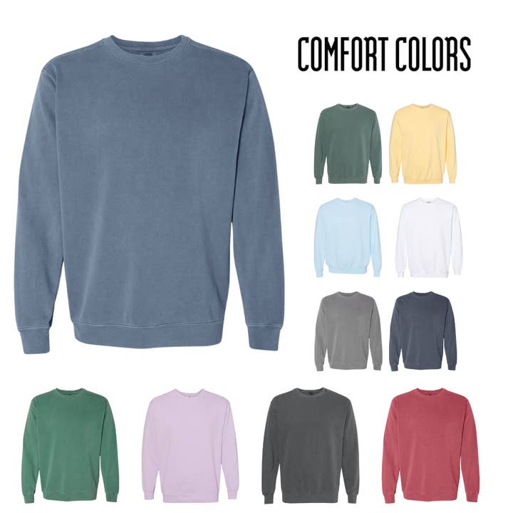 Comfort Colors Ring-Spun Cotton Blank Sweatshirt for wholesale by MYES BULK APPAREL