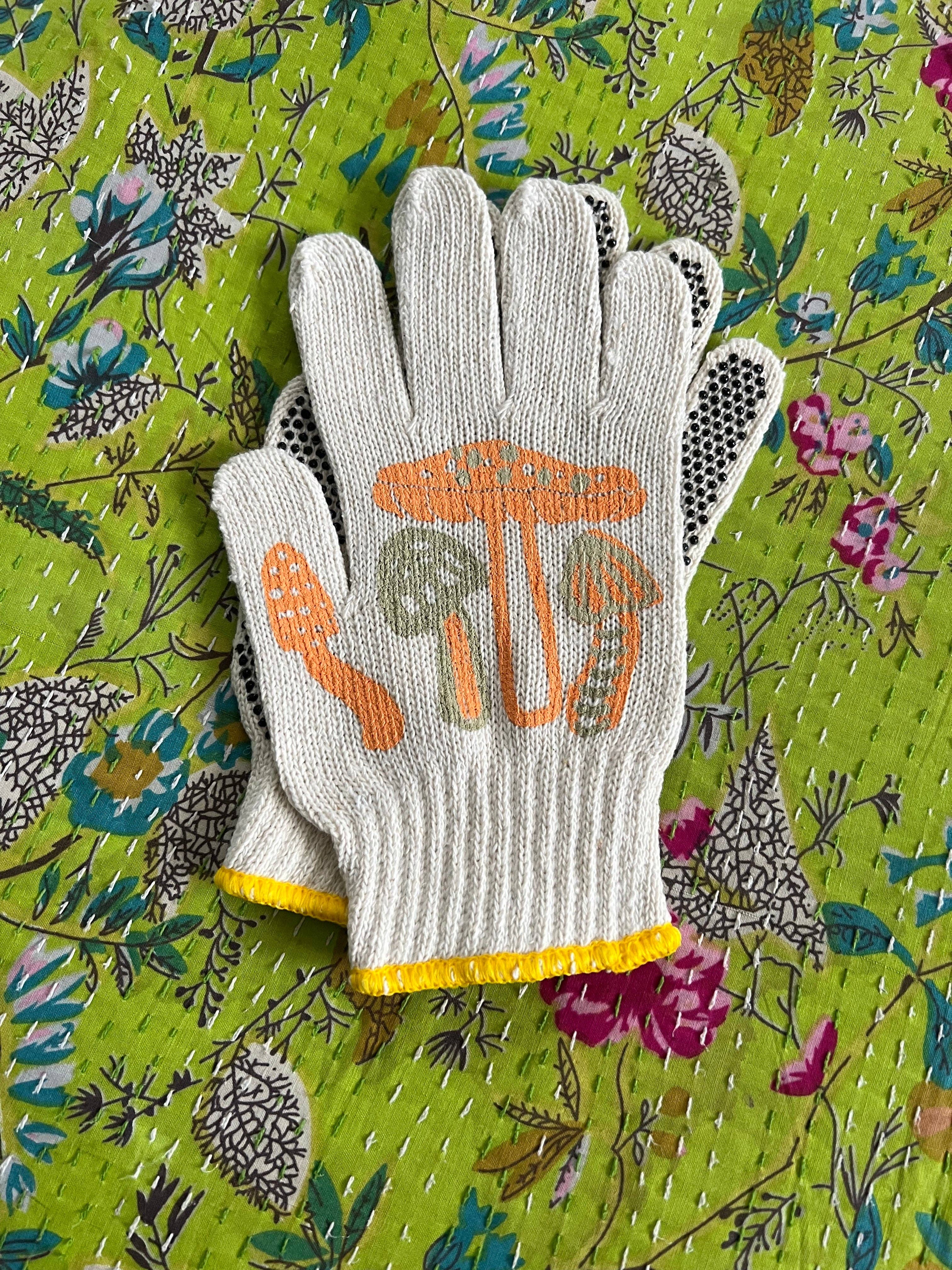 My Little Belleville – Großhandel Gartenhandschuhe – Neu! Gold + Gartenhandschuhe mit orangefarbenen Pilzen1