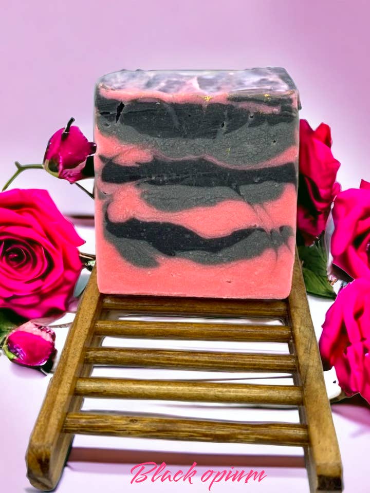 Jabón suave para rostro y cuerpo, fragancia Black Opium, hecho a mano para venta al por mayor de Chabinehairstore