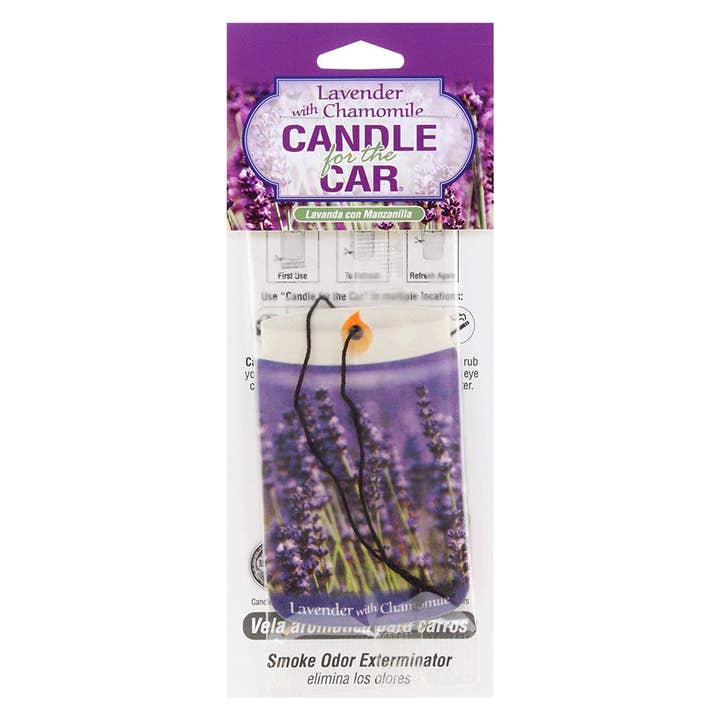 Shop The King - Wholesale Car Freshener - Unisex - CAR Smoke Odor Exterminator Candle for the Car, Air Freshener Lavender and Chamomile (Pack of 12)