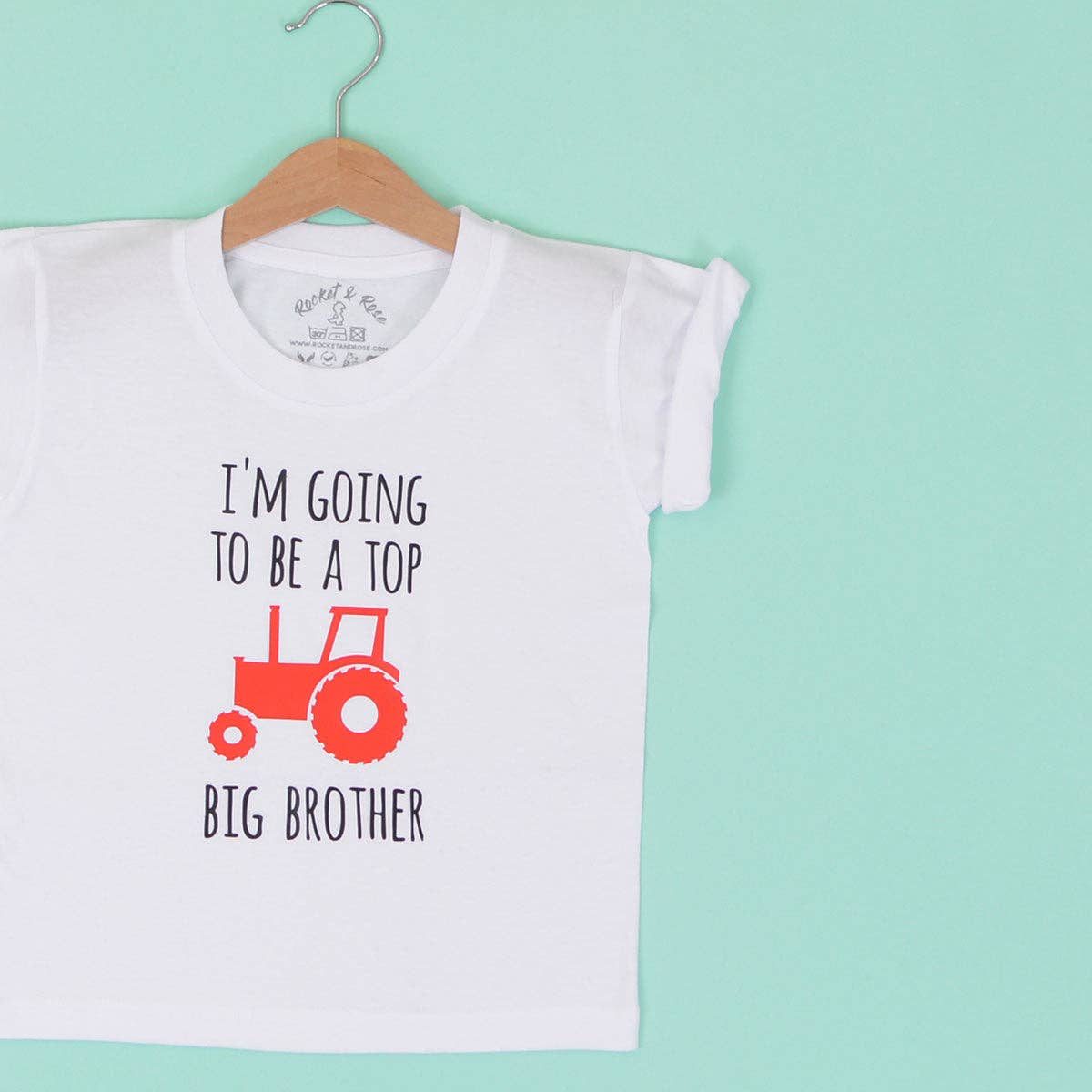 Rocket & Rose Ltd – wholesale Screen-printed t-shirt – Kids – Top Tractor Big Brother BABY T-Shirt0