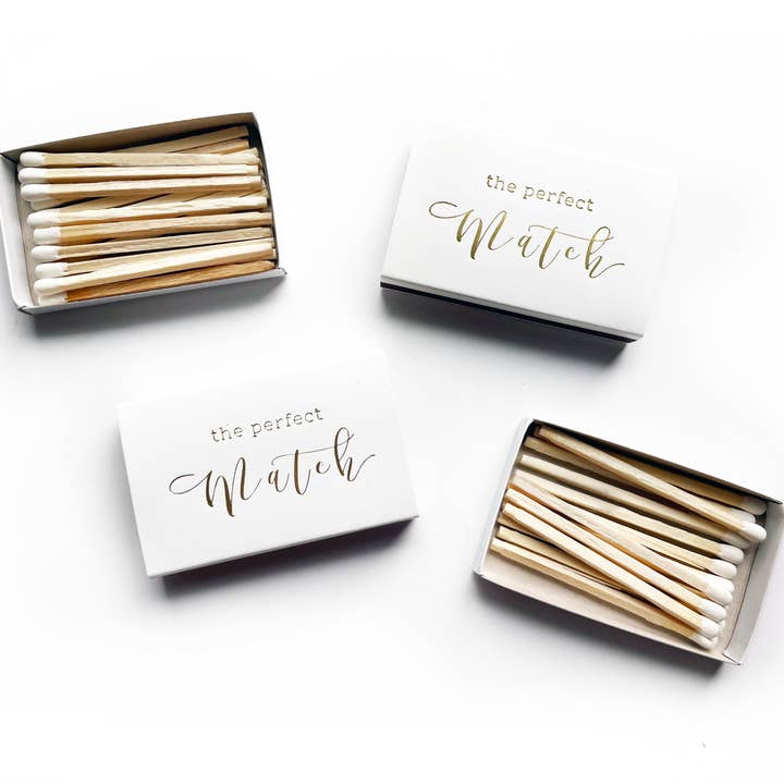 Studio Portmanteau - Wholesale Matches - The Perfect Match Matchbox | Pretty Wedding Matchbook