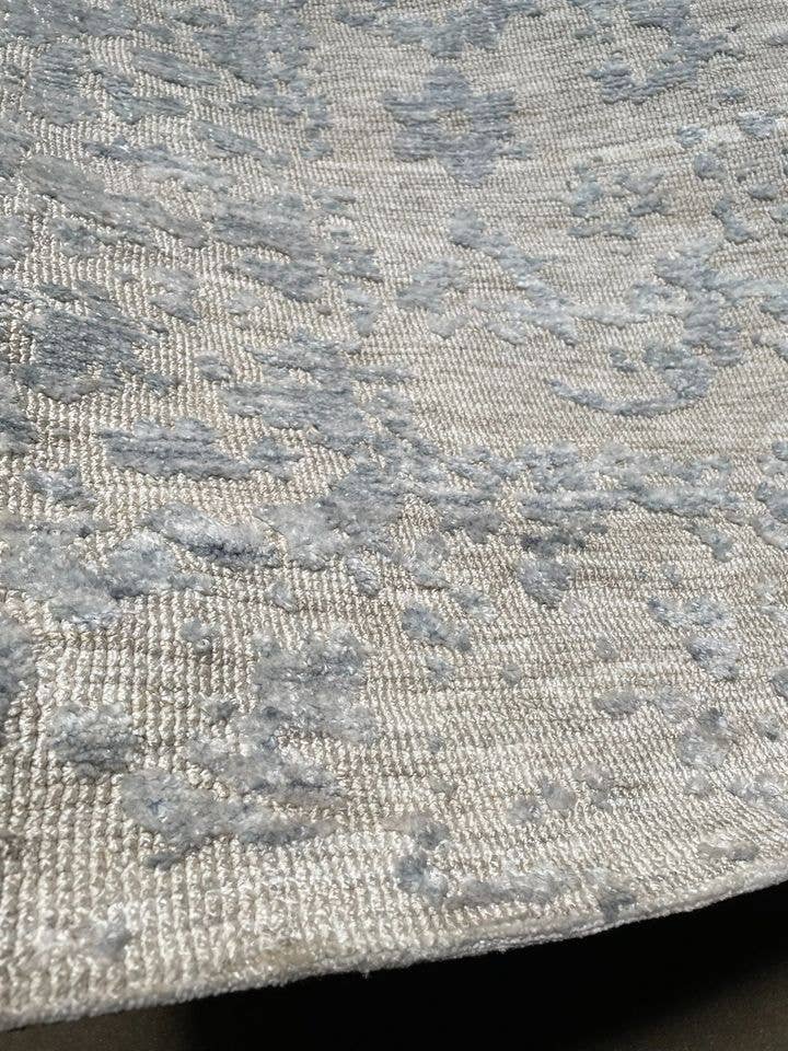 home mart goods - Wholesale Area Rug - 5'3"x7'6" Feet Viscose Wool Handmade Ivory Blue Area Rug5