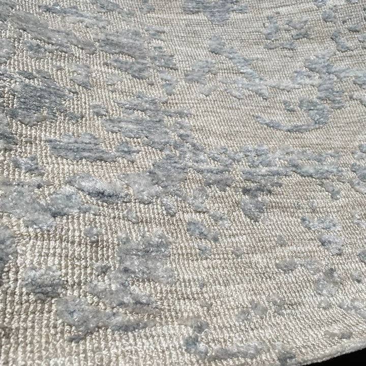 home mart goods - Wholesale Area Rug - 5'3"x7'6" Feet Viscose Wool Handmade Ivory Blue Area Rug5