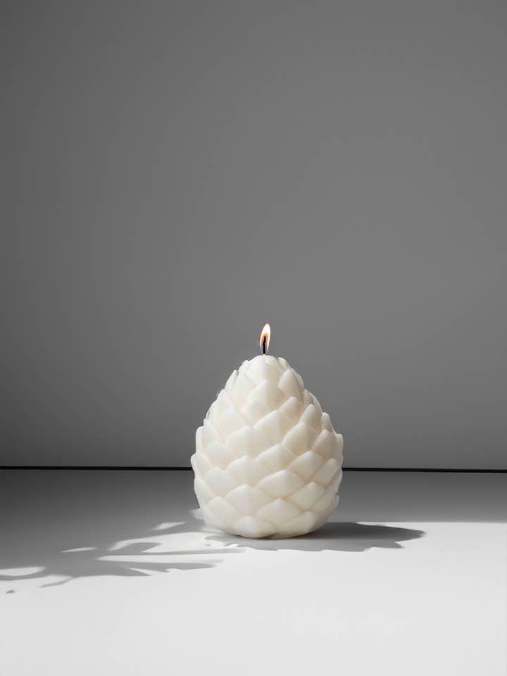 Hand-Poured EcoSoy Wax Pine Cone Candle for wholesale by ONRUS Candles