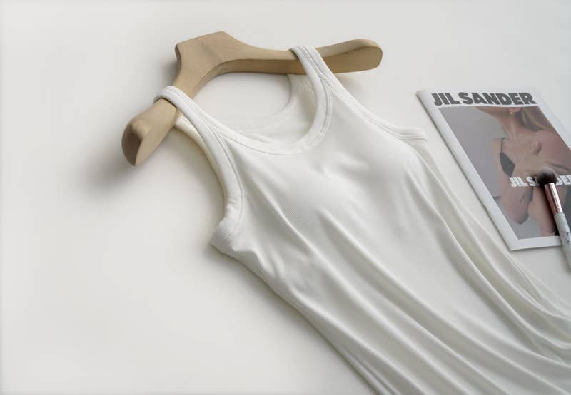 HIDDENBRAND - Wholesale Tank Top - Women's - Essential Basic Rib Soft tank top w built in bra27