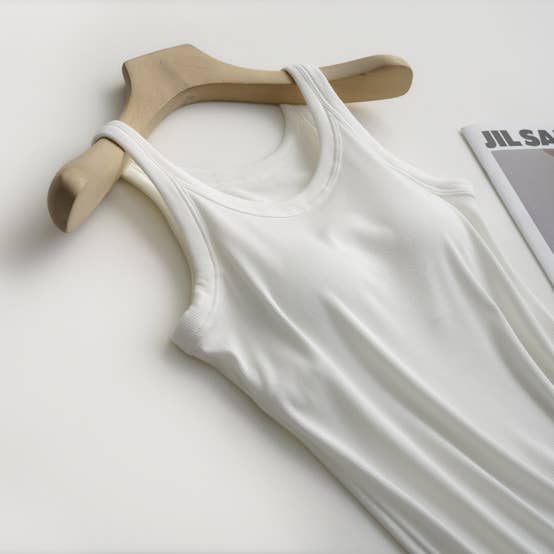 HIDDENBRAND - Wholesale Tank Top - Women's - Essential Basic Rib Soft tank top w built in bra27