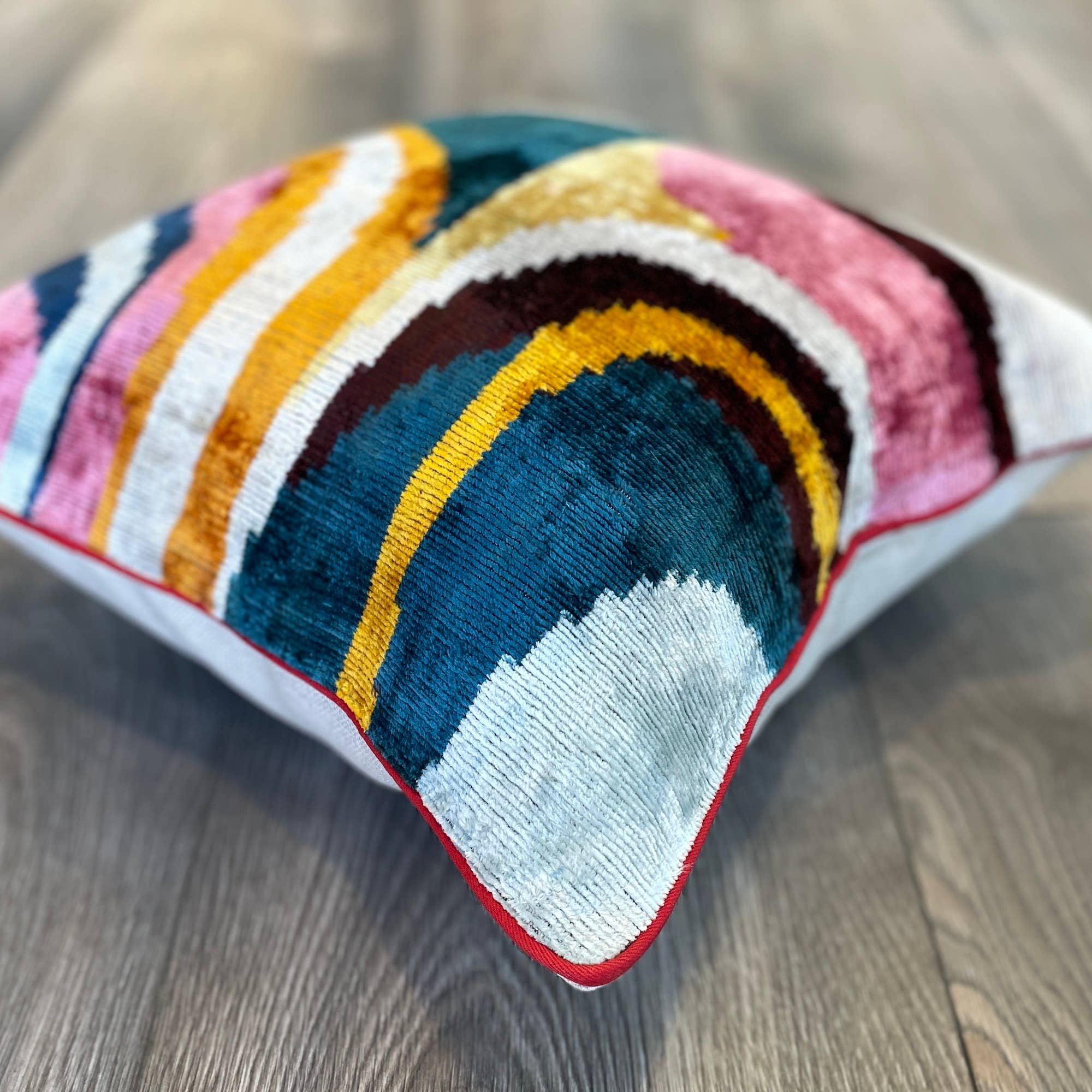 Mila∞Miro by Emelie - Wholesale Throw Pillow Cover - Velvet Ikat Cushion Picasso | Velvet Ikat Pillow Cover4