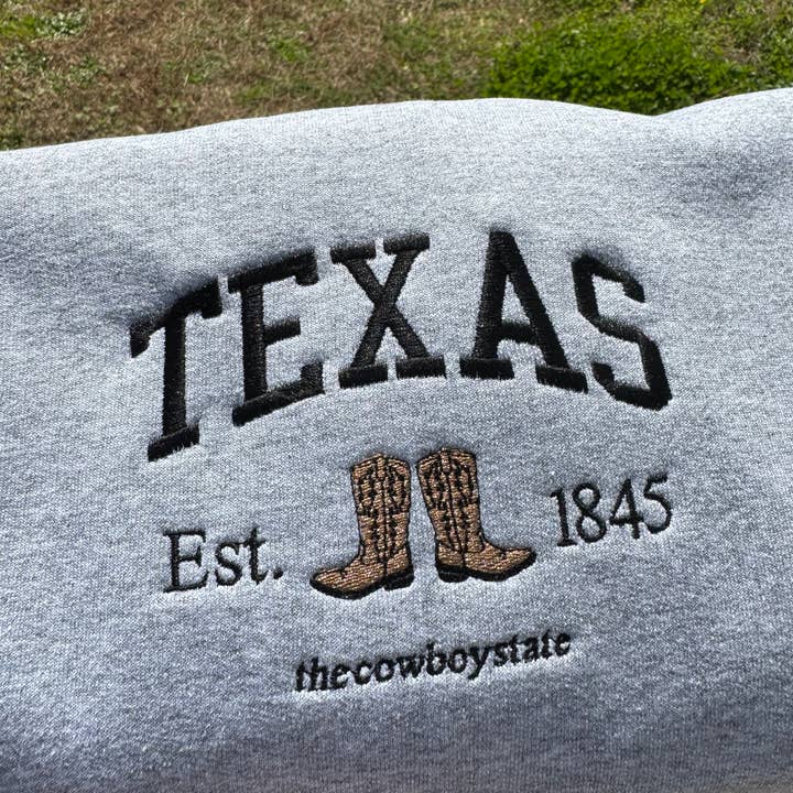 Sudadera bordada Texas para venta al por mayor de The Rach Co LLC