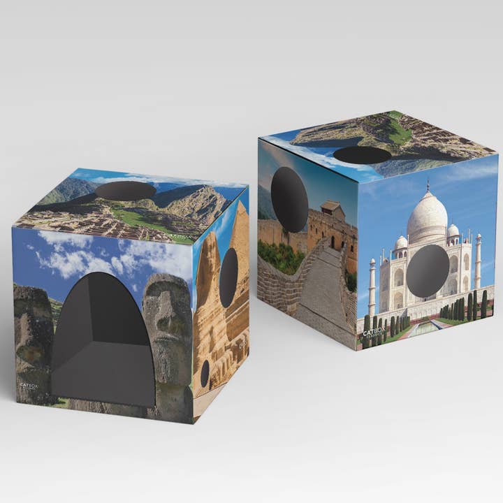 Cat Box Classics - Vendita all'ingrosso Tiragraffi - Gatti - Cuccia in cartone con tiragraffi Whiskers of the World