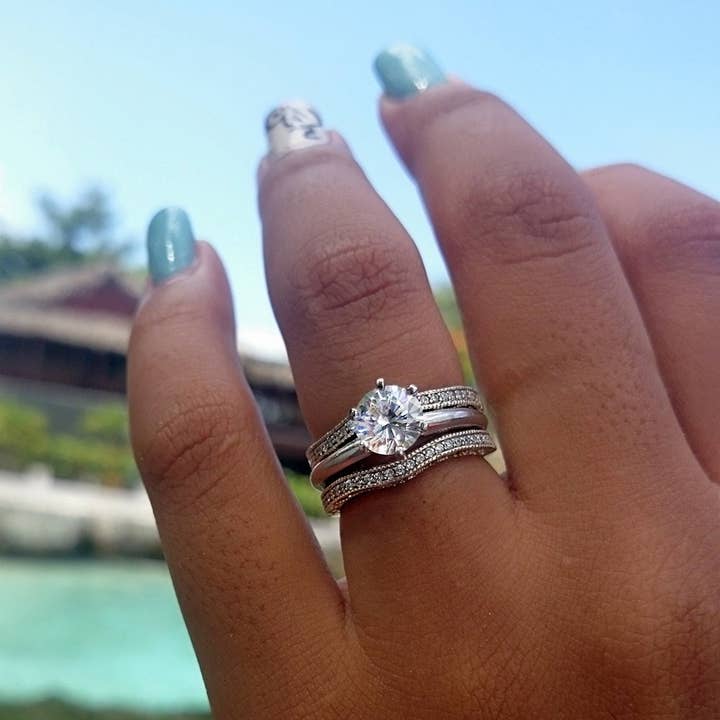 TwoBirch - Wholesale Verlovingsring - Sterling zilver 0,48 ct Moissanite verlovingsringversterker7