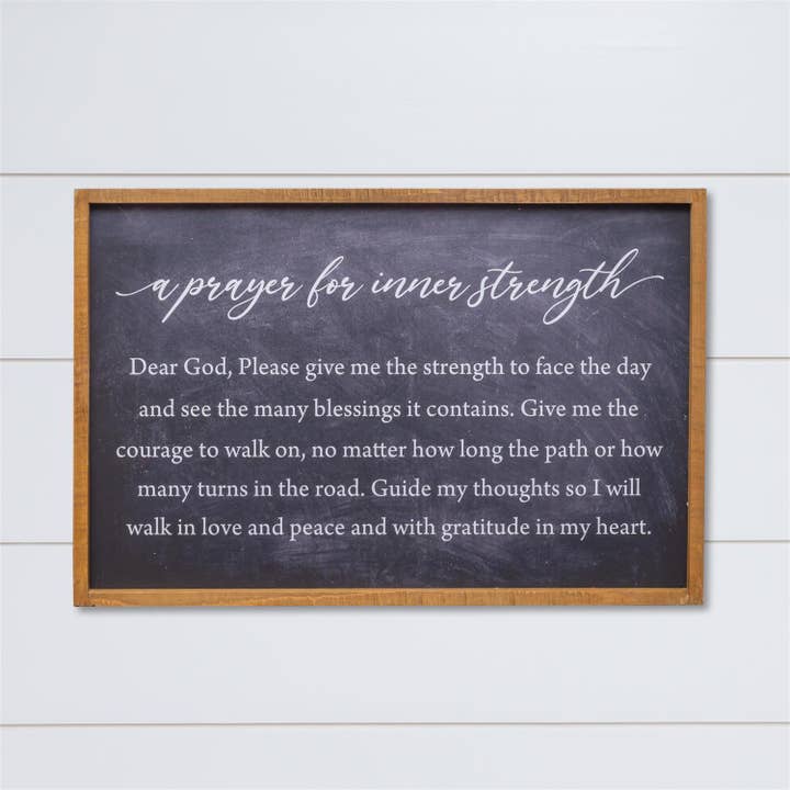 Audrey's Home & Gift - Wholesale Sign - Sign - Prayer For Inner Strength (PC)