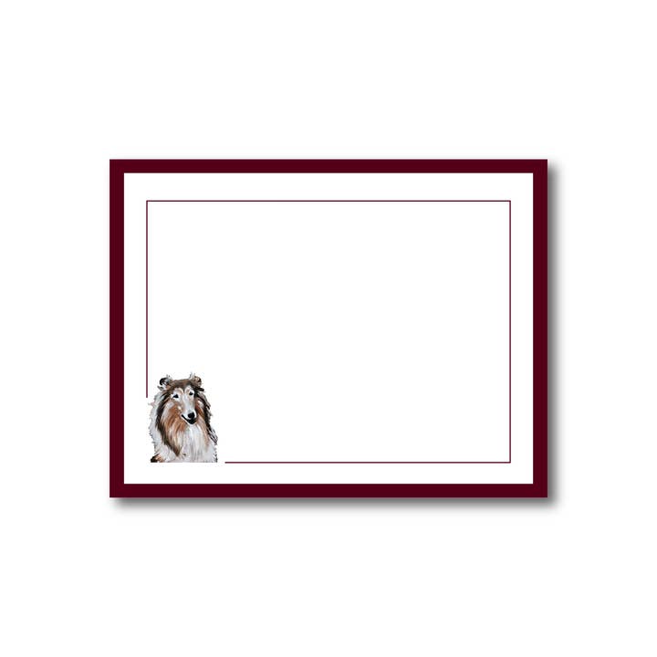 Mads Studio & Co. - Wholesale Stationery/Notecard Set - Rough Collie Flat Notecards