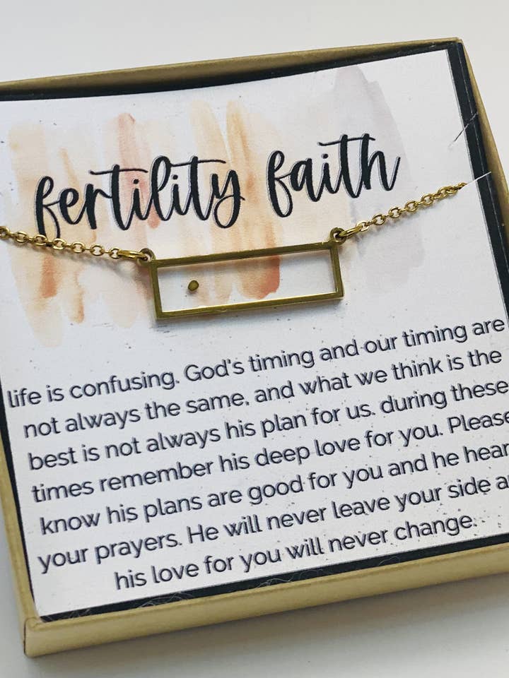 Infertility, Infertility gifts, IVF Support Gift, Miscarriage gift, IVF, Infertility Wish, Mustard Seed Necklace, Strength, Strength Jewelry for wholesale by Little Happies Co