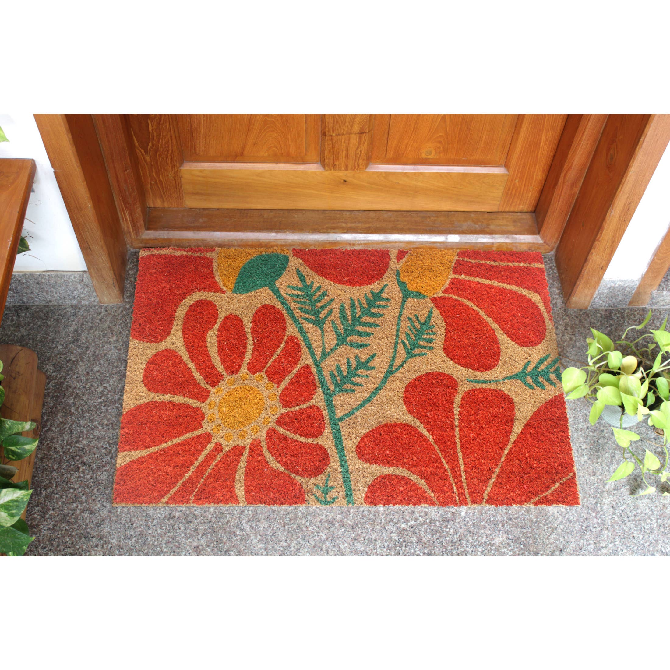 RugSmith – wholesale Door mat – Folk Flowers Doormat0
