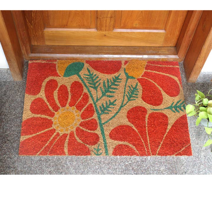 Folk Flowers Doormat for wholesale by RugSmith
