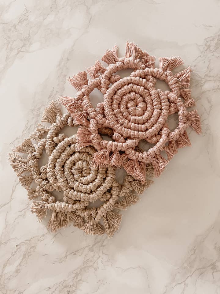 Mandala Inspired Coaster - set of 2 for wholesale by KnottyAbi