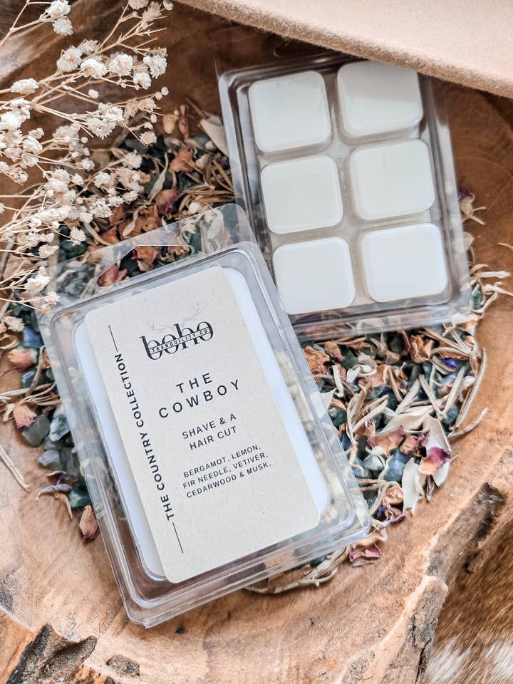 THE COUNTRY COLLECTION: THE COWBOY - WAX MELT CLAM for wholesale by Boho Tranquility Co