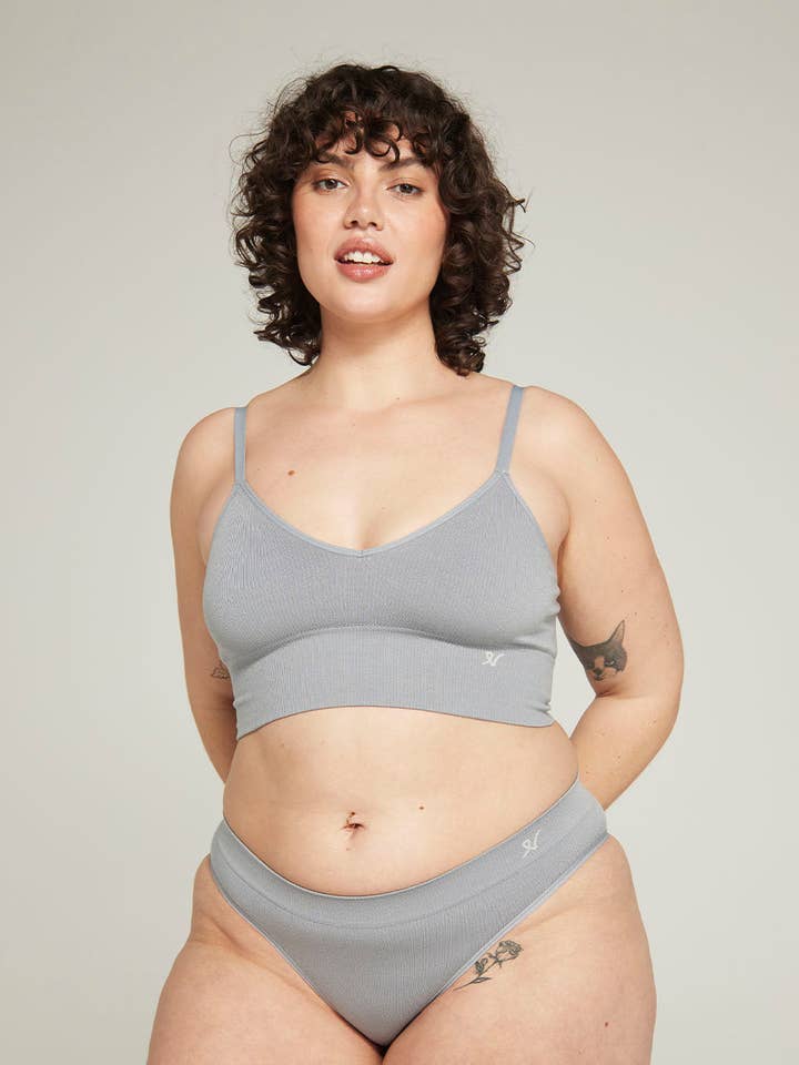 The Tencel™ Seamless Bralette - Storm Grey for wholesale by Nudea