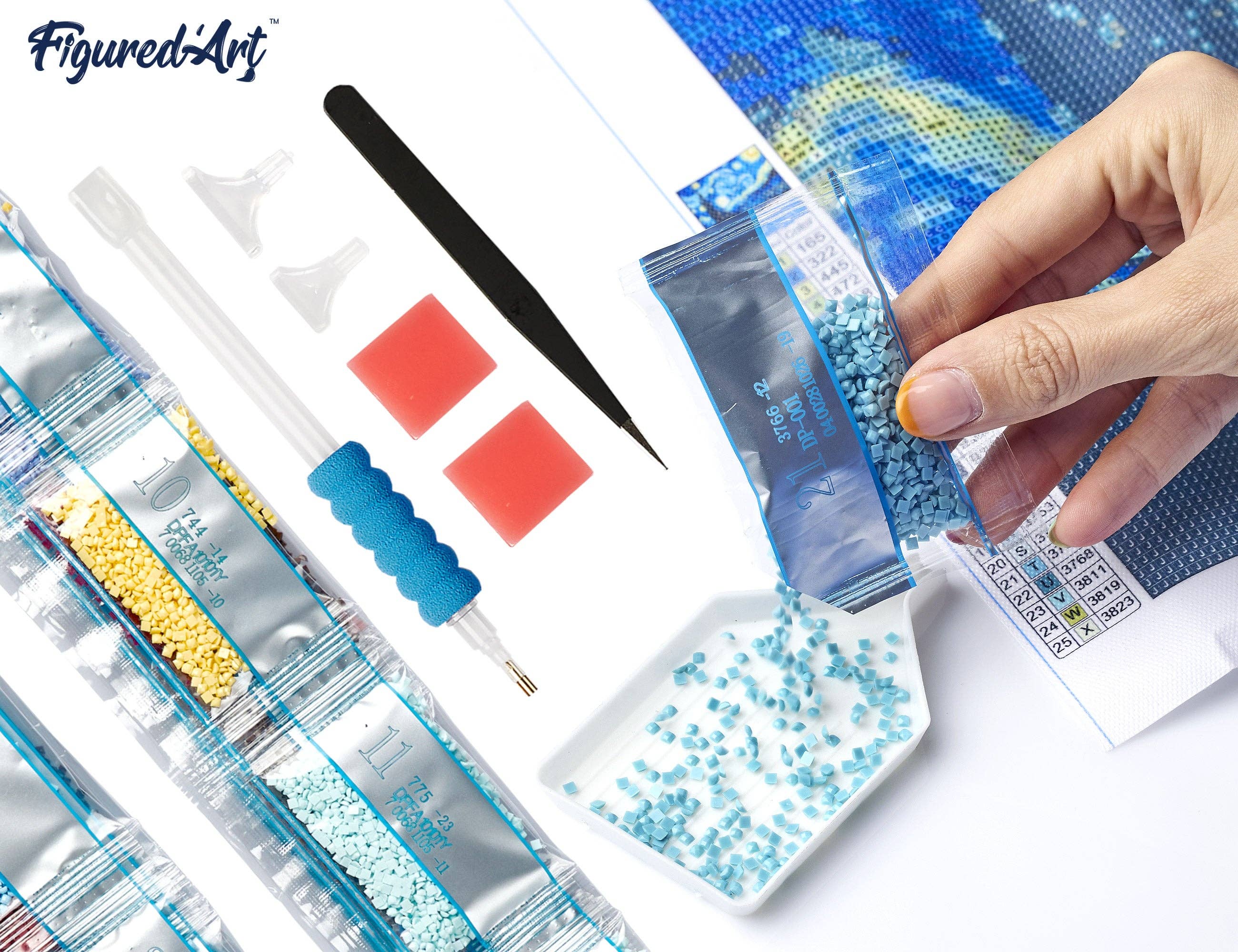 Figured'Art - Wholesale DIY Craft Kit - Diamond Painting - Heart Graffiti4