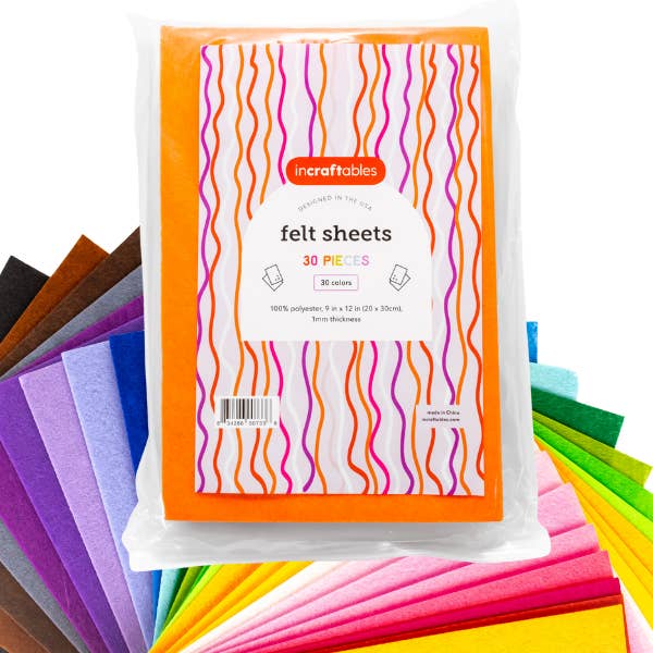 Incraftables Felt Sheets – 30pcs for wholesale by Incraftables