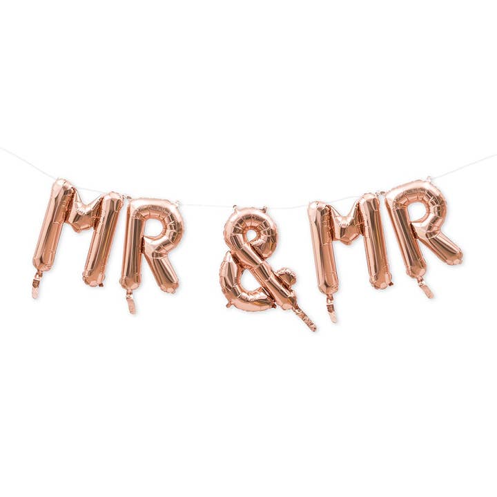 Weddingstar Inc. - Wholesale Balloon - Rose Gold Mylar Foil Letter Balloon Decoration - Mr & Mrs1