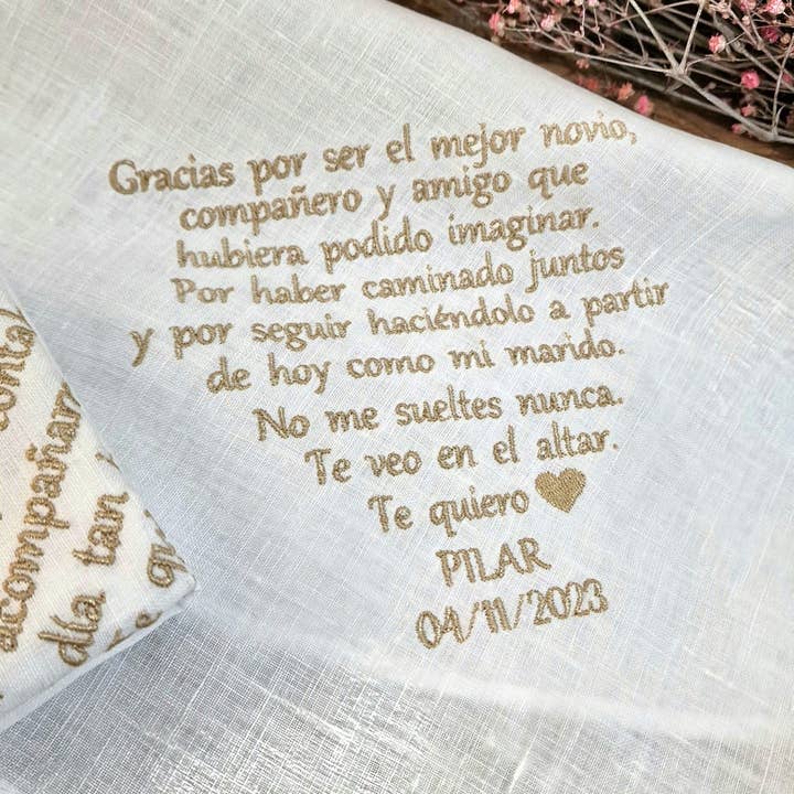 Staller - Wholesale Handkerchief - Unisex - 100% Linen Personalized Embroidered Handkerchiefs