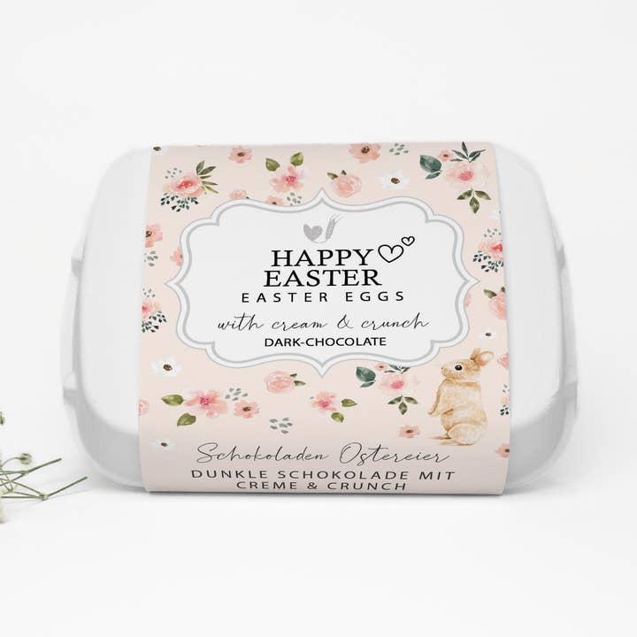 Uova di cioccolato "Buona Pasqua" per la vendita all'ingrosso da parte di Bake Affair GmbH