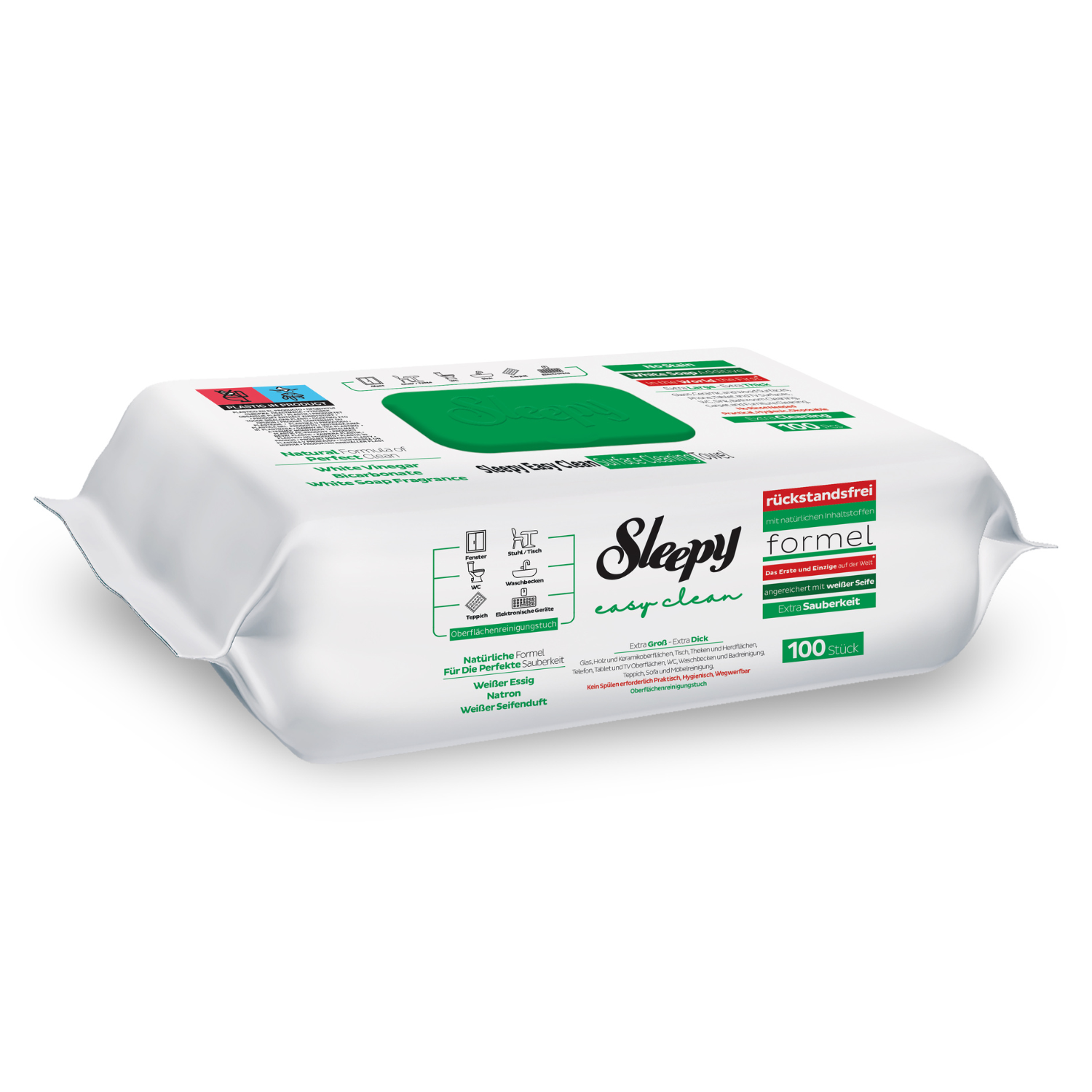 Sleepy - Vendita all'ingrosso Panni per pulire - Sleepy Salvietta Pulente Superfici con Additivo di Sapone Bianco - Pulizia Extra1