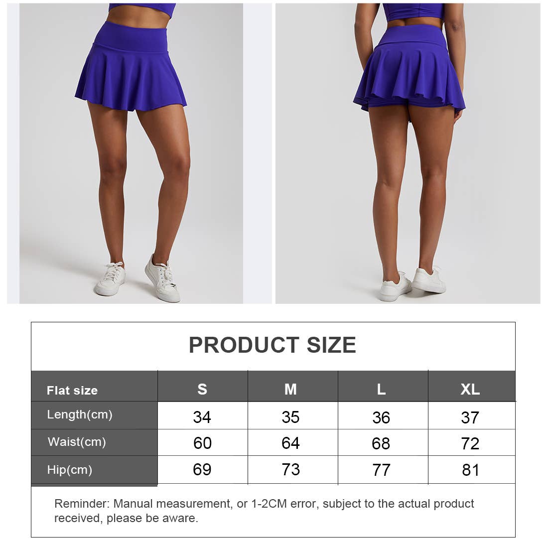 Sodalemon – wholesale Athletic skirt – Women′s – Women Double Layer Hidden Pocket Sport Culottes Tennis Skirt7