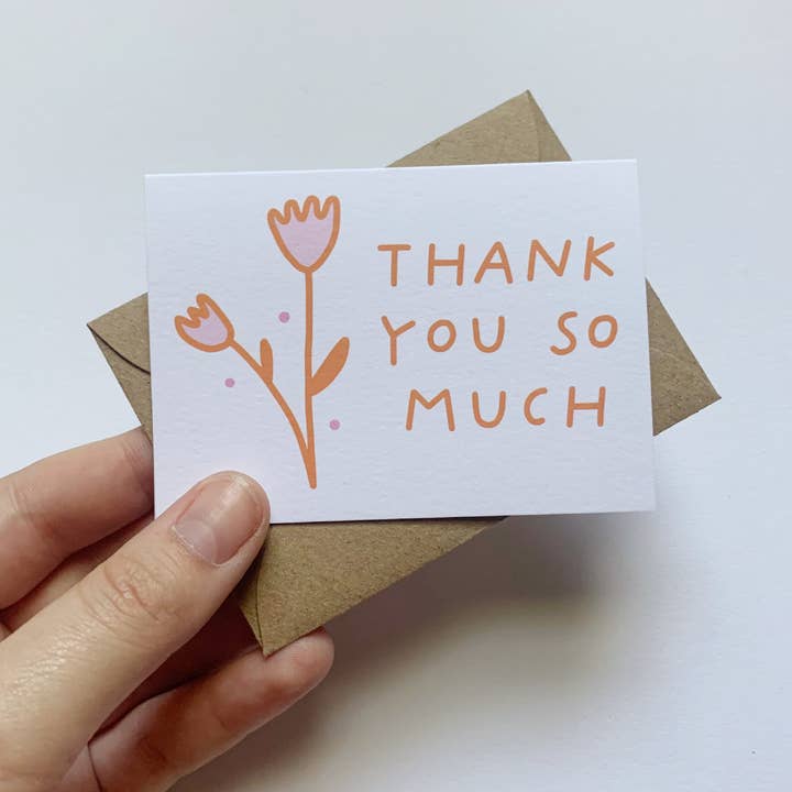 Tiny Enclosure Card - Thank You So Much for wholesale by allie biddle