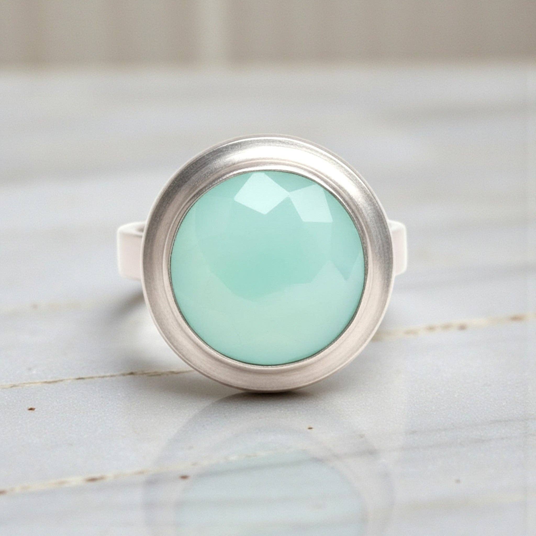 J + I Jewelry - Wholesale Cocktail/Statement Ring - Whispering Waves Chalcedony Ring1