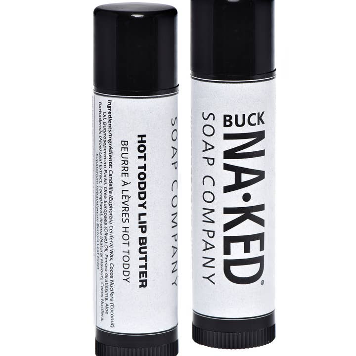Hot Toddy Lip Butter for wholesale by Buck Naked Soap Company
