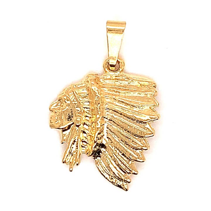 Gold Filled Indian Pendant, Native American Charms, Seminole for wholesale by The Bead Bazaar
