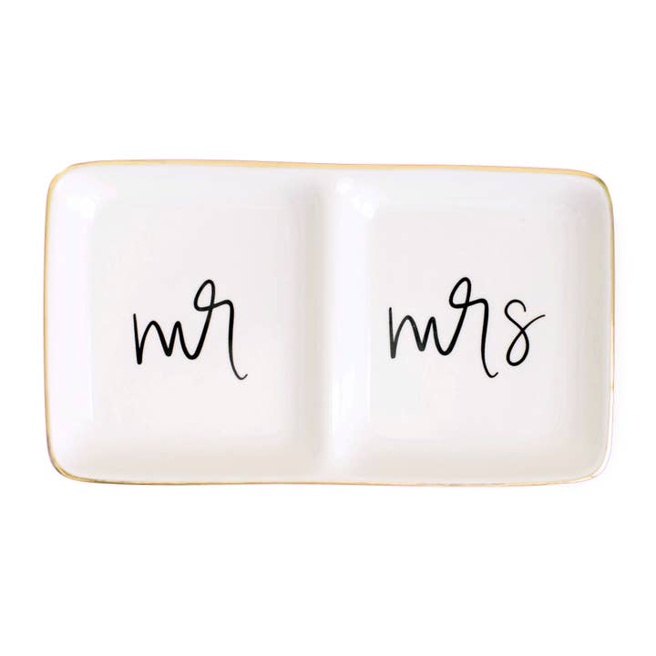 Sweet Water Decor - Wholesale Jewelry Dish - Mr. and Mrs. Jewelry Dish - Home Decor & Gifts