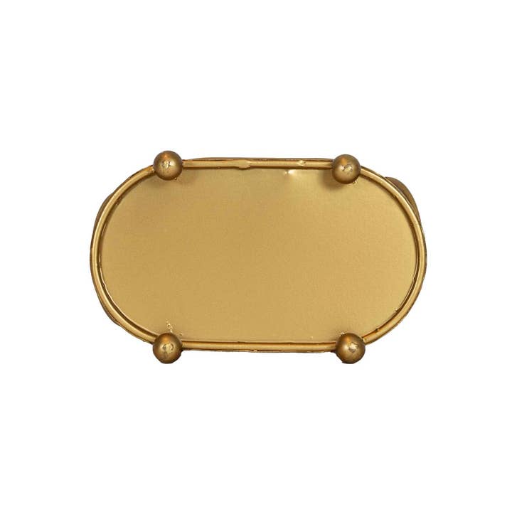Foreside Home & Garden - Wholesale Plant Pot - Faye Boho Rounded Brass Mini Planter With Ball Feet Metal