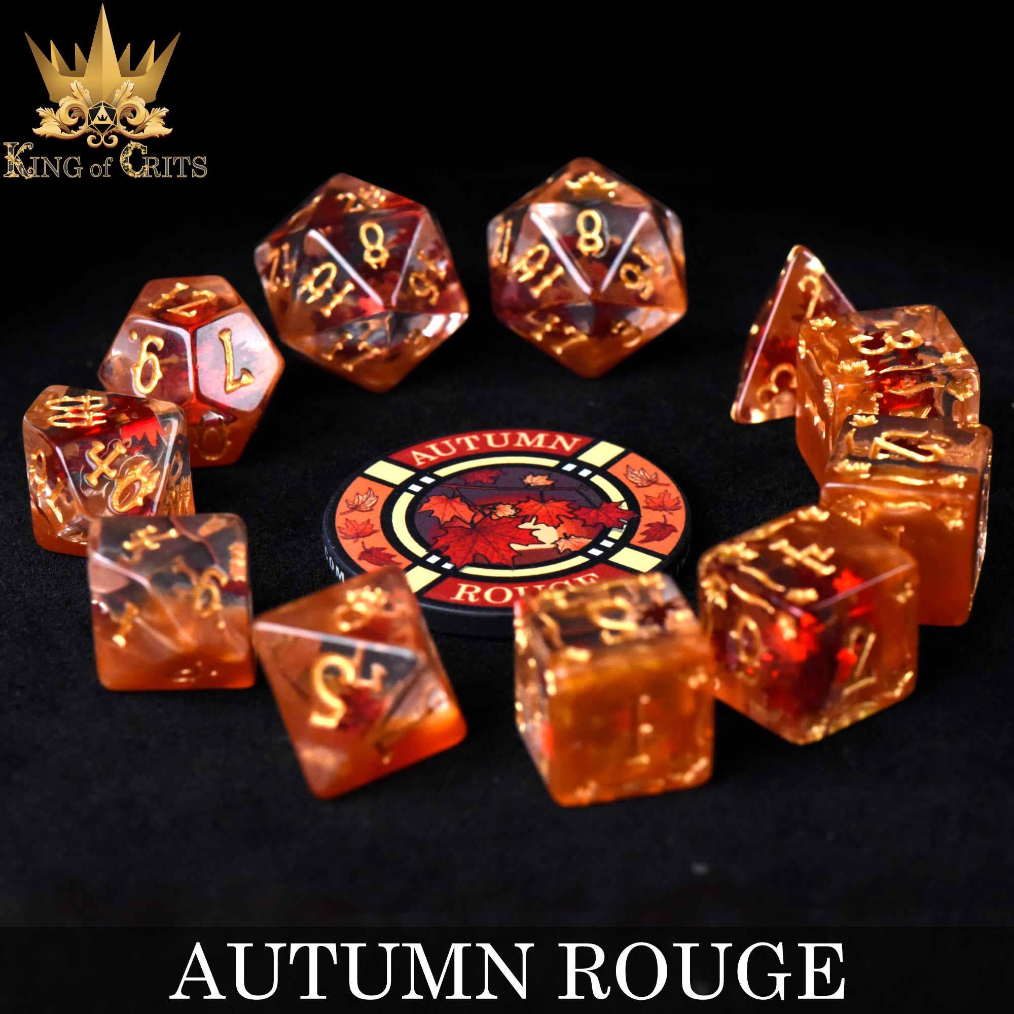 DNDDICE.COM - Wholesale Dice - Autumn Rouge - 11 Dice Set2