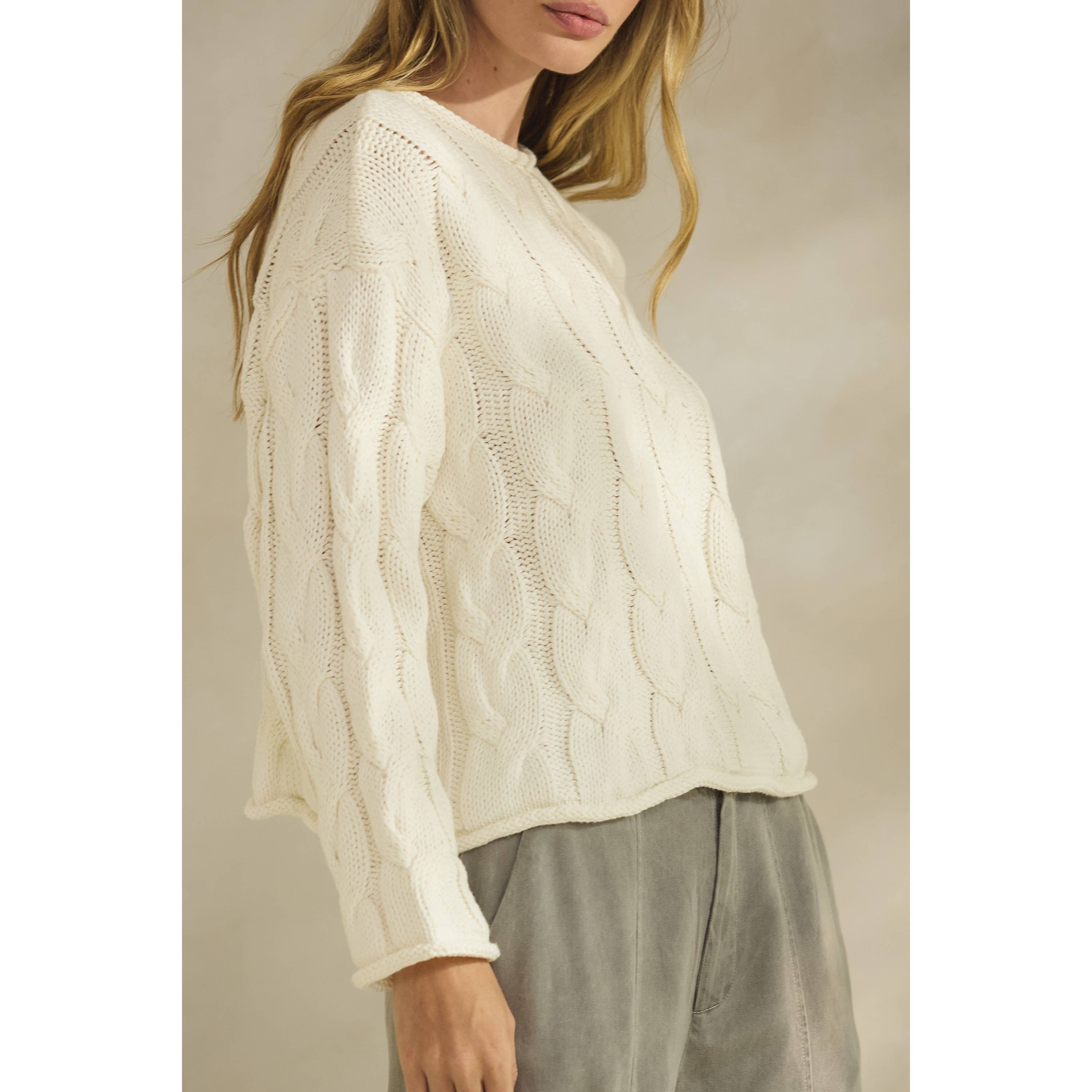 Honey Mango - Wholesale Knit Sweater - Women's - Cable knit sweater9