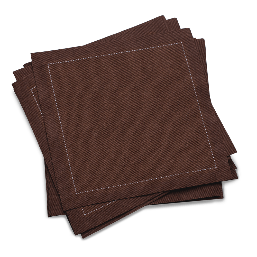 Five Star Napkins Inc. - Vente Serviettes jetables - Serviettes de cocktail en coton Friar Brown - 50x0