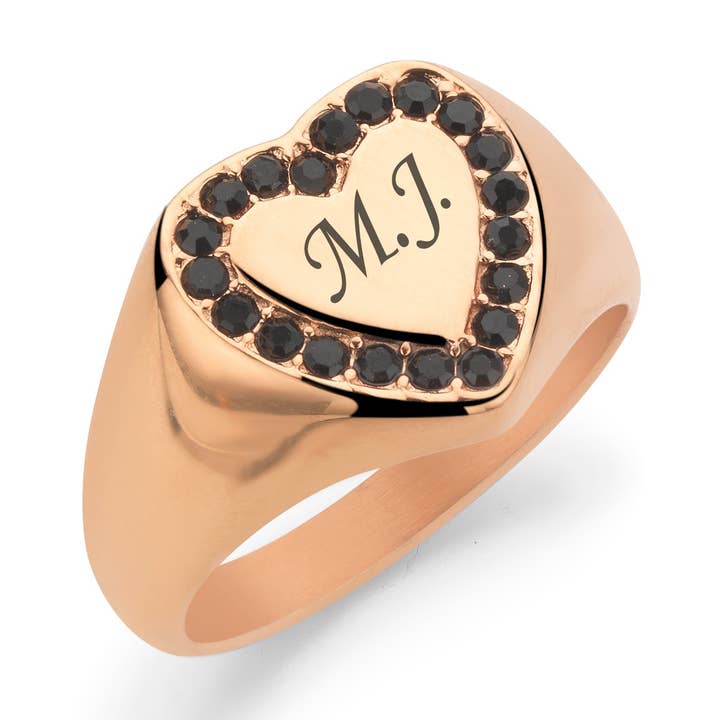 Noir cœur or rose pour la vente par DUCETT
